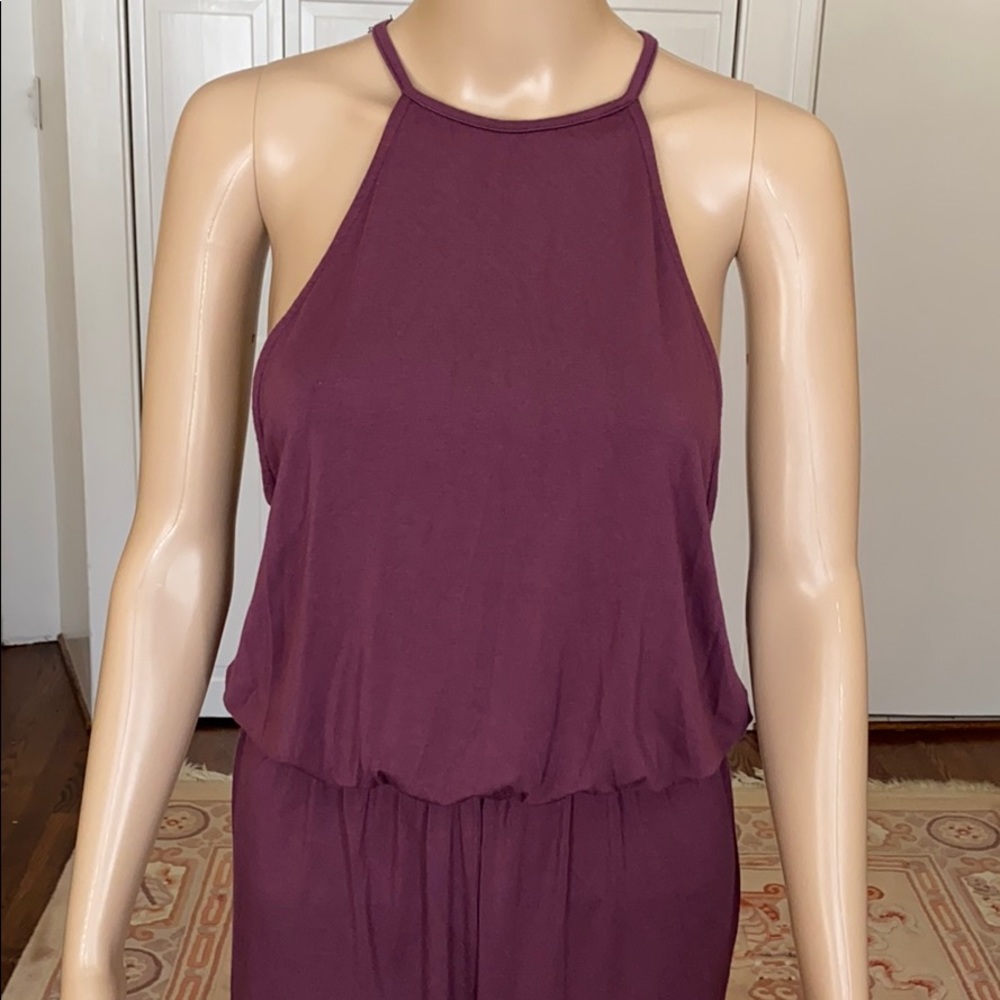 Rachel Pally Maisie Blouson Jumpsuit Maroon size M - Picture 3 of 8